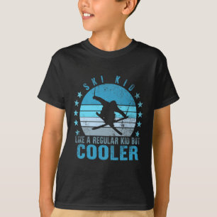Ski Snowboard Ski Kid Skiing Lover Snow Mountain W T-Shirt