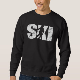 Ski Snowboard Skiing Snow Mountain Winter Skiers V Sweatshirt