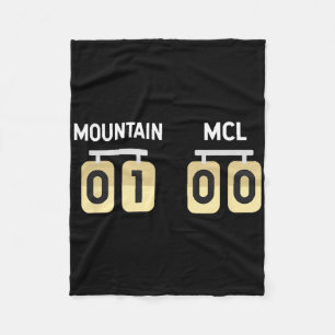 Ski Snowboarding Injury Mcl Get Well Recovery Fleece Blanket