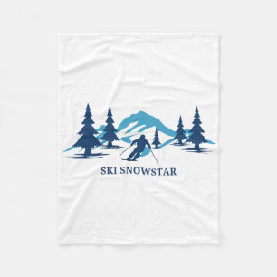 Ski Snowstar Illinois Ski Resort Skiing Skier Fleece Blanket