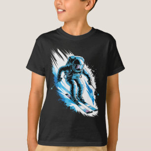 Ski space winter sport skiing funny skier astronau T-Shirt