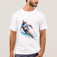 Ski Sport Fast Speed Competition Abstract