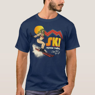 Ski Squaw Valley 70s80s Retro Souvenir Style Skiin T-Shirt