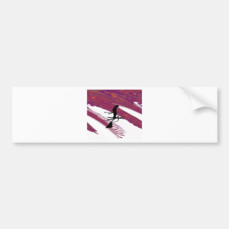 SKI static Cling Bumper Sticker