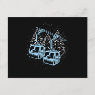 Ski Station Winter Sports Mountain Skier Gift Postcard