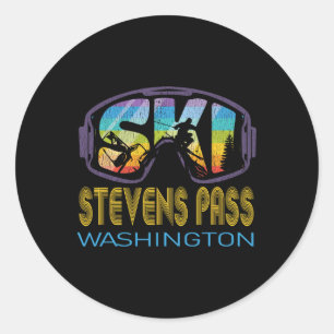 Ski Stevens P Washington Skiing Vacation  Classic Round Sticker