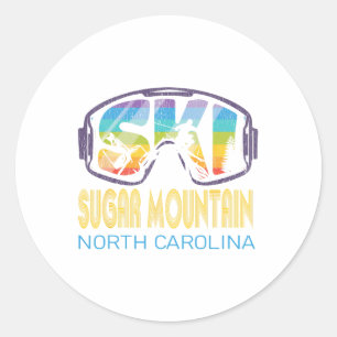 Ski Sugar Mountain North Carolina Skiing Vacation  Classic Round Sticker