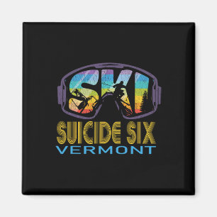 Ski Suicide Six Vermont Skiing Vacation Magnet