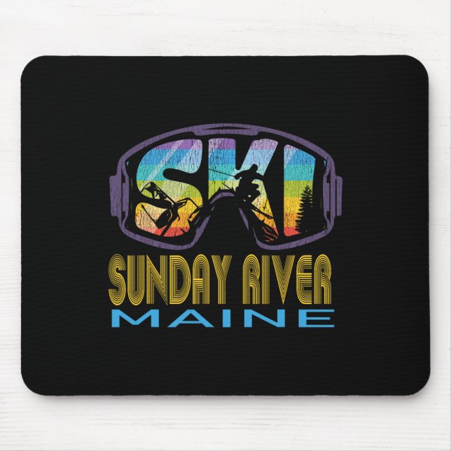 Ski Sunday River Maine Skiing Vacation  Mouse Pad (Front)