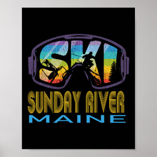 Ski Sunday River Maine Skiing Vacation Poster