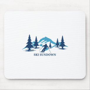 Ski Sundown Connecticut Ski Resort Skiing Skier Mouse Pad