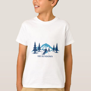 Ski Sundown Connecticut Ski Resort Skiing Skier  T-Shirt