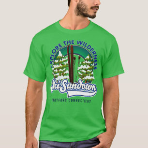 Ski Sundown Hartford Connecticut ski poster T-Shirt