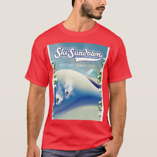 Ski Sundown New Hartford ski poster T-Shirt