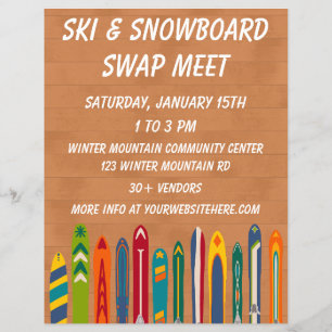 Ski Swap Meet Event Custom  Flyer