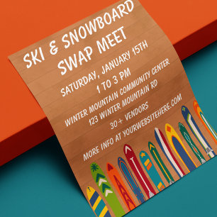 Ski Swap Meet Event Custom  Flyer