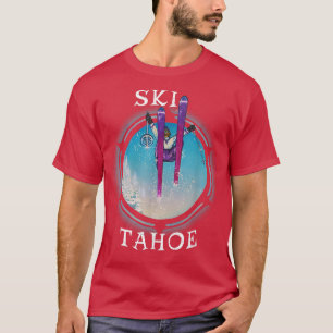 Ski Tahoe, California Vintage Retro Snow Sking 645 T-Shirt