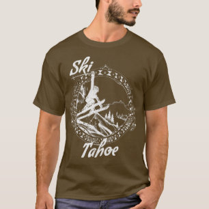 Ski Tahoe, California Vintage Retro Snow Sking T-Shirt