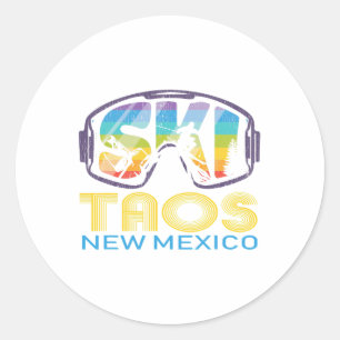 Ski Taos New Mexico Skiing Vacation  Classic Round Sticker