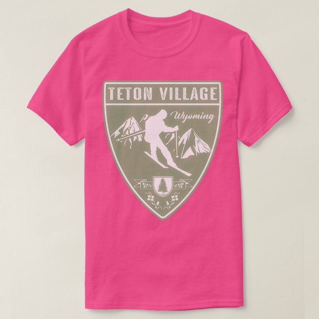 Ski Teton Village Wyoming T-Shirt (Design Front)