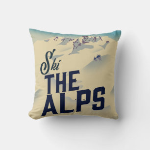 Ski The Alps Giant Coffee Mug Cushion