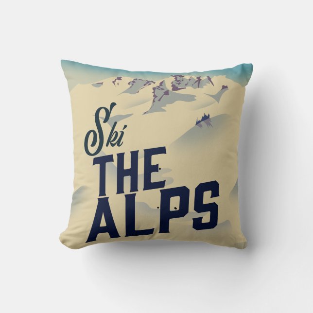 Ski The Alps Giant Coffee Mug Cushion (Front)