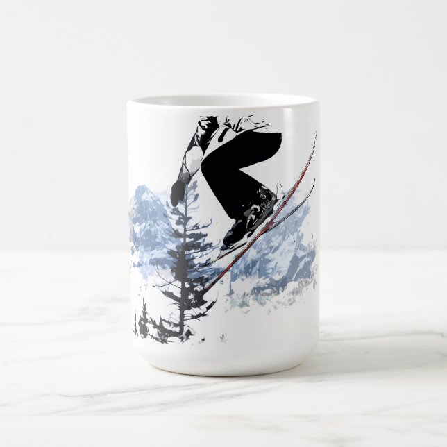 Ski the Rockies - Banff Canada Coffee Mug (Center)
