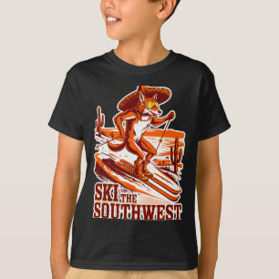 Ski the southwest adventure coyote skier skiing us T-Shirt