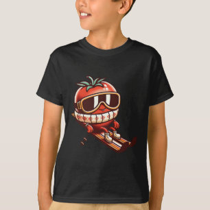 Ski Tomato With Goggles Cute Apres Ski Mountain T-Shirt