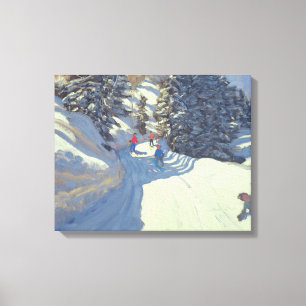 Ski Trail Lofer 2004 Canvas Print