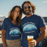 Ski Trip Custom Colorado City Name Blue Mountain T-Shirt<br><div class="desc">Customised matching family t-shirts for your ski getaway to the Colorado mountains during your winter vacation. This cool skiing trip tee features a cute drawing of snow capped mountains and a blue landscape. A great nature t-shirt for an outdoors loving family for their nature expedition.</div>