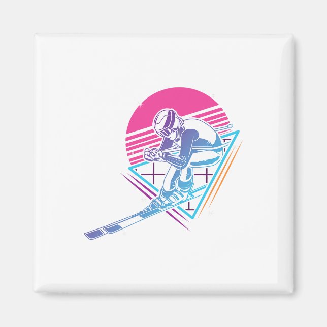 Ski Trip Skiing Retro Vintage 80s 90s  Magnet (Front)