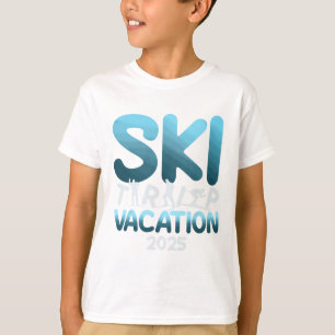 Ski Trip Vacation 2025 Men Women Funny Skiing  T-Shirt