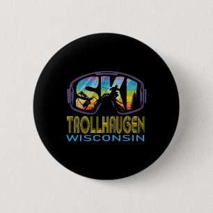 Ski Trollhaugen Wisconsin Skiing Vacation 6 Cm Round Badge