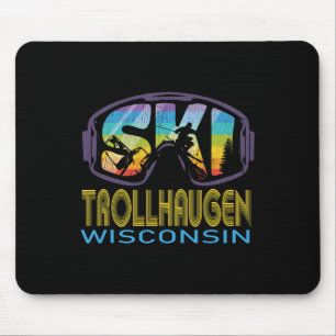 Ski Trollhaugen Wisconsin Skiing Vacation Mouse Pad