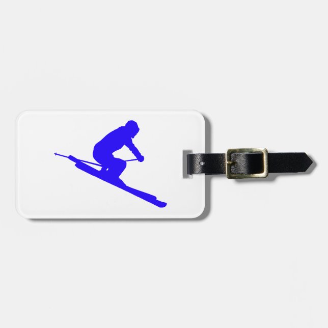 SKI TRUE BLUE LUGGAGE TAG (Front Horizontal)