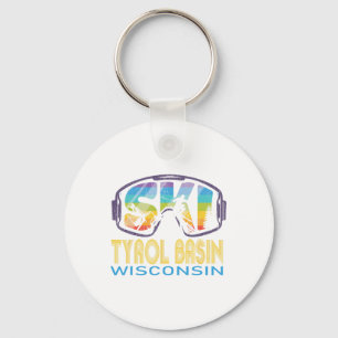 Ski Tyrol Sin Wisconsin Skiing Vacation Key Ring