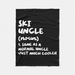 Ski uncle definition skiing funny sports fleece blanket