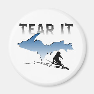 Ski Upper Michigan Magnet