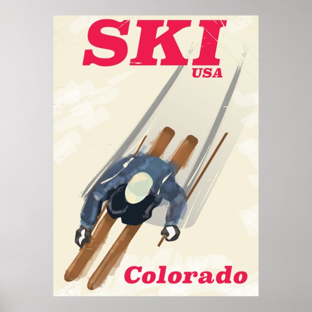 Ski USA Colorado travel poster (Front)