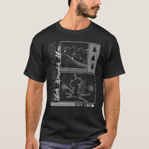 Ski Utah Alta Ski Area Mountain Skiing Snowboard R T-Shirt
