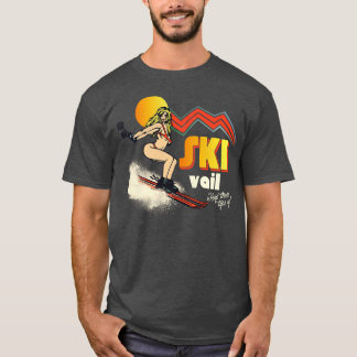 Ski Vail 70s80s Retro Souvenir Style Skiing T-Shirt