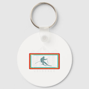 Ski Vail Co Vintage Colorado Skiing Cool Vail Skie Key Ring
