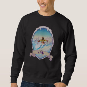 Ski Vail Colorado Vintage Retro Snow Ski 2 Sweatshirt