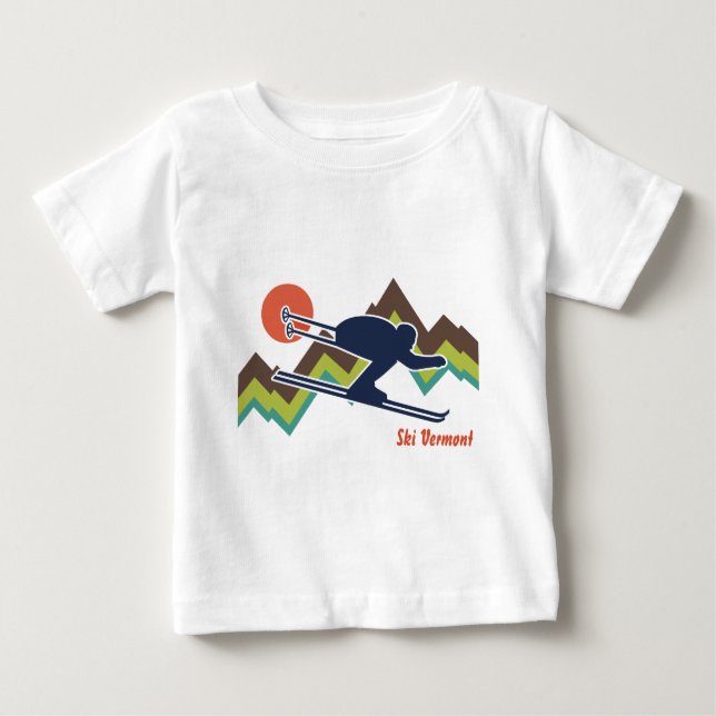 Ski Vermont Baby T-Shirt (Front)