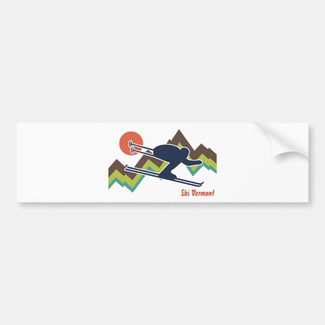 Ski Vermont Bumper Sticker (Front)