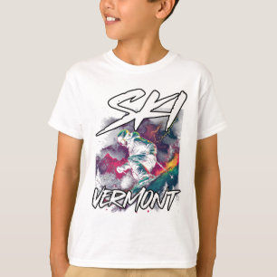 Ski Vermont Downhill Skiing Adventure Skiing Vermo T-Shirt