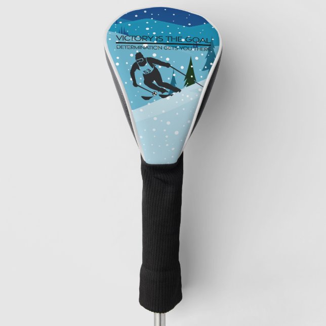 Ski Victory Slogan Golf Head Cover (Front)