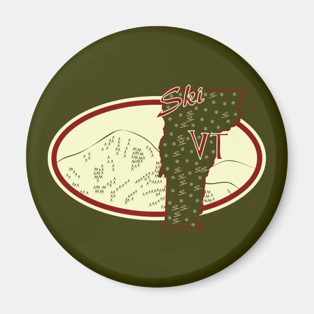 Ski VT Magnet (Front)