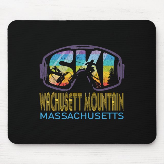 Ski Wachusett Mountain Machusetts Skiing Vacation  Mouse Pad (Front)